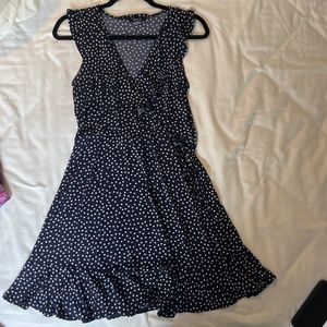 Navy Blue polkadot dress